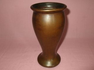 Antique American Arts & Crafts Clewell Copper over Weller Pottery Vase 8 1/4 