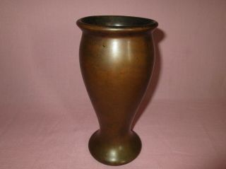 Antique American Arts & Crafts Clewell Copper over Weller Pottery Vase 8 1/4 