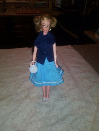 Vintage Barbie Clone Doll With Ponytail With Earrings -