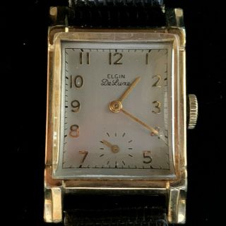 Vintage Elgin Deluxe 624 17 Jewels 10k Gold Filled Watch
