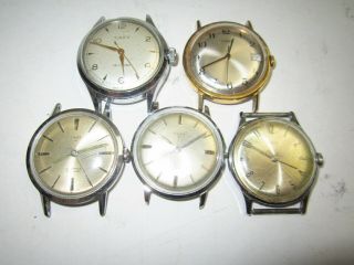 5 Vintage Timex Watches Timex 21 And Others