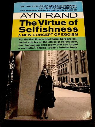 Rare 1964 Vintage Ayn Rand The Virtue Of Selfishness Vintage Paperback Book Pb