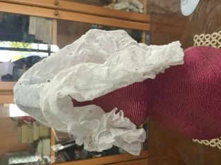 Antique Cotton Lace Baby Bonnet Suitable For Dolls Ca 1900s,  No 12