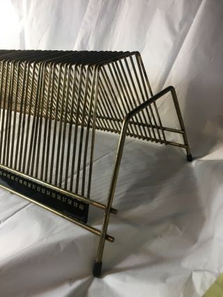 VTG LE - BO Record ALBUM Holder Wire RACK Numbered 1 - 60,  33 45 78 rpm 17 