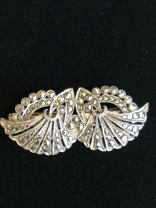 Private Listing Antique Art Deco Brooch Sterling Silver Marcasite