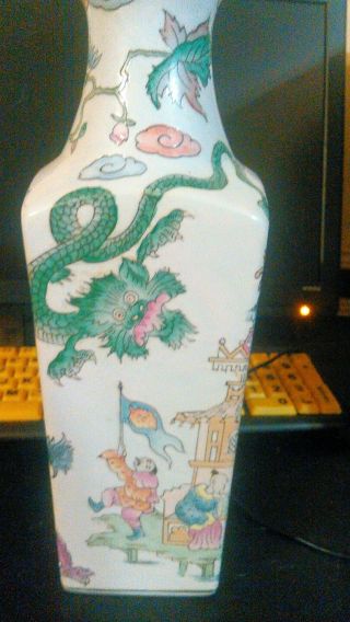 Antique Japanese Hand Painted Porcelain Vase Macau 4
