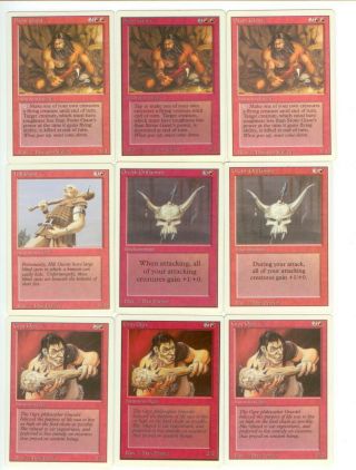 Giant Ogre Orc Goblin Army Red Legacy/vintage Custom Mtg 60 Card Playing Deck