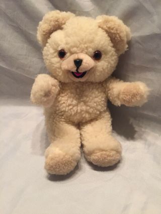 Vintage 1985 Russ Berrie Snuggle Bear Plush Stuffed Animal Toy 10”