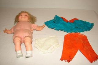 Vintage 1960 ' s Ideal Thumbelina Indian Doll Toddler Clothes Cord 3