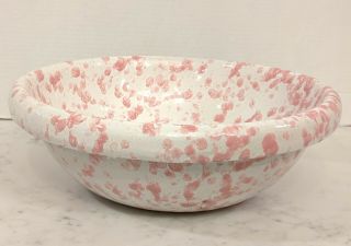 Antique Discontinued Pink Bennington Vermont Pottery 1916 Dg 13 " Bowl