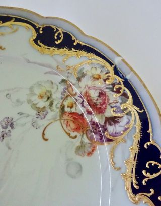Antique KPM Berlin Cabinet Plate,  Art Nouveau,  ‘’B’’ 5
