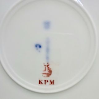 Antique KPM Berlin Cabinet Plate,  Art Nouveau,  ‘’B’’ 6
