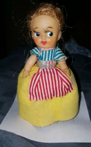 Antique Tin Wind Up Doll Little Girl Made In Japan