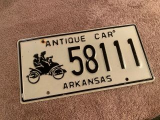 Arkansas Antique Car License Plate Collectable AR TAG 58111 EXPIRED 2