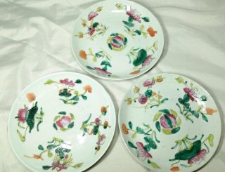 Chinese Antique 19c Porcelain Plate Hand Painted W/mark Floral
