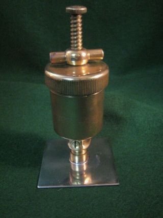 Antique Vintage Hit And Miss Large Grease Cup Paper Weight Brass