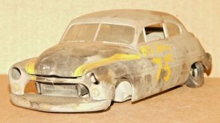 Vintage 1/25? Scale 1950? Mercury Junkyard Wrecked Race Built Plastic Model Car