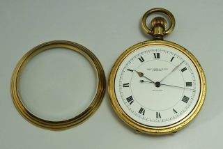 Antique 1920 Pocket Watch Centre Seconds Swiss 15j Elgin 10k gold plated case 2