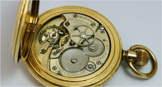 Antique 1920 Pocket Watch Centre Seconds Swiss 15j Elgin 10k gold plated case 3
