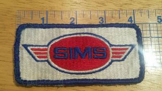 Vintage Sims Skateboard Snowboard Patch 1970s -
