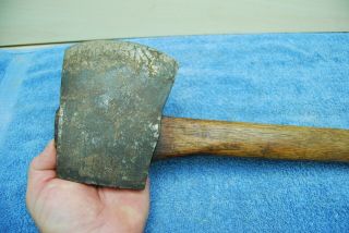 Antique Primitive Hand Forged Axe ` 19th Century log cabin Tool 5