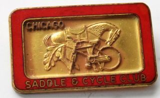 Antique Bicycle - Chicago Saddle & Cycle Club Badge