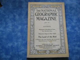 Antique National Geographic April 1916 Land Of The Best,  Panorama King Of Trees
