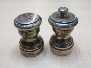 Antique Sterling Silver Salt And Pepper Shaker Set Made In Italy 2 1/4 "