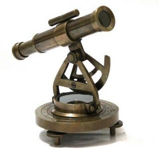 Solid Brass Antique Alidade Compass Navigation Handmade Astrolabe Nautical Decor