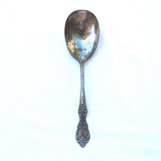 Antique Wm Rogers Mfg Co Extra Plate Silver Large Serving Spoon 9 "