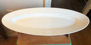 Antique H&c Limoges French White Ironstone Porcelain Oval Fish Platter 23.  5”x9”