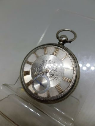 Fancy Antique Solid Silver Gents Fusee London Pocket Watch 1857 Ref614