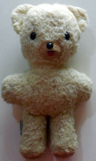 Vintage Peluche Toy Doll Teddy Bear By Lenci Torino 1970s 11 "