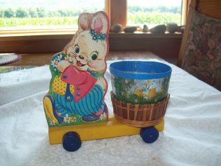 Antique Fisher Price Pull Toy 301 Bunny