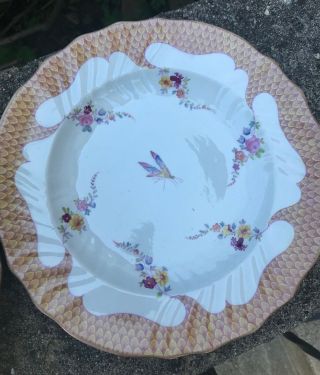 Seven Antique Meissen Porcelain Soup Bowls with Insect and Flower Decoration 5