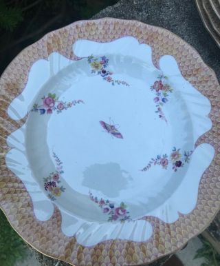 Seven Antique Meissen Porcelain Soup Bowls with Insect and Flower Decoration 6