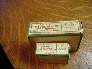 Vintage Pflueger Aberdeen Fish Hooks & Treble Hooks - NOS - all in boxes 2