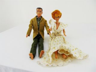 Two Vintage 1960s Barbie and Ken Dolls with Outfit 4