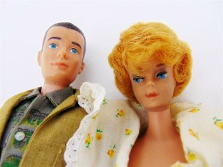 Two Vintage 1960s Barbie and Ken Dolls with Outfit 6
