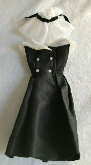 1960s Vintage Barbie Doll Black Dress With H Atoriginal Clothing Outfit Mattel