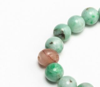 19th Manchu Style Chinese Antique Jade Stone Prayer Beads 7
