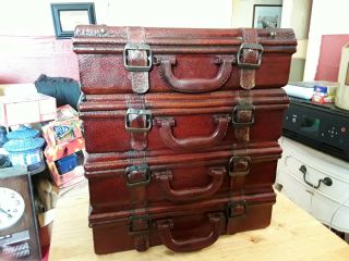 Vintage Wooden Wooden Storage In The Shape Of 4 Stacked Suitcases