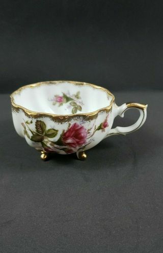 Vintage Relco Antique 3 Footed Hand Painted Gold Trim Porcelain Tea Cup Japan