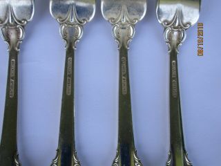 4 Antique Wallace Grand Baroque Sterling Silver Forks 7 1/2 