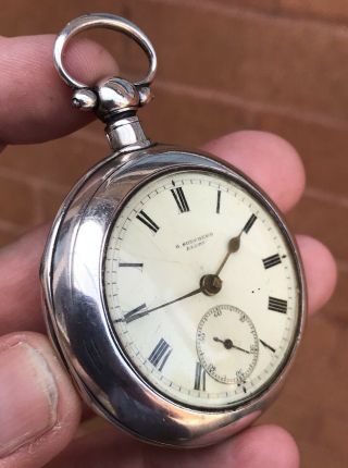 A Gents Antique Solid Silver Pair Cased Fusee Pocket Watch,  G.  Shepherd Of Ellon.