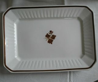 Antique Royal Ironstone China Alfred Meakin Copper Luster Tea Leaf Platter