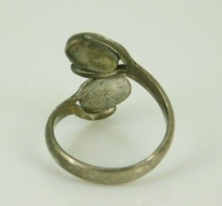 Vintage Southwestern Sterling Silver Coral Ring Size 8 3