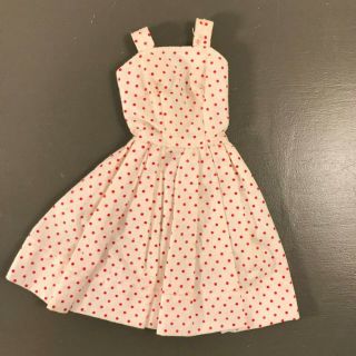 Vintage Barbie Clone Clothes Outfit - Red And White Polka Dot Dress
