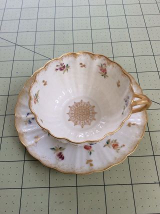 Antique Belleek Willets Porcelain Teacup & Saucer Set
