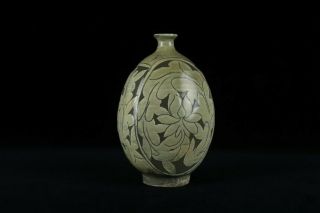 Korean Old Ancient Celadon Pottery Vase Antiques Art